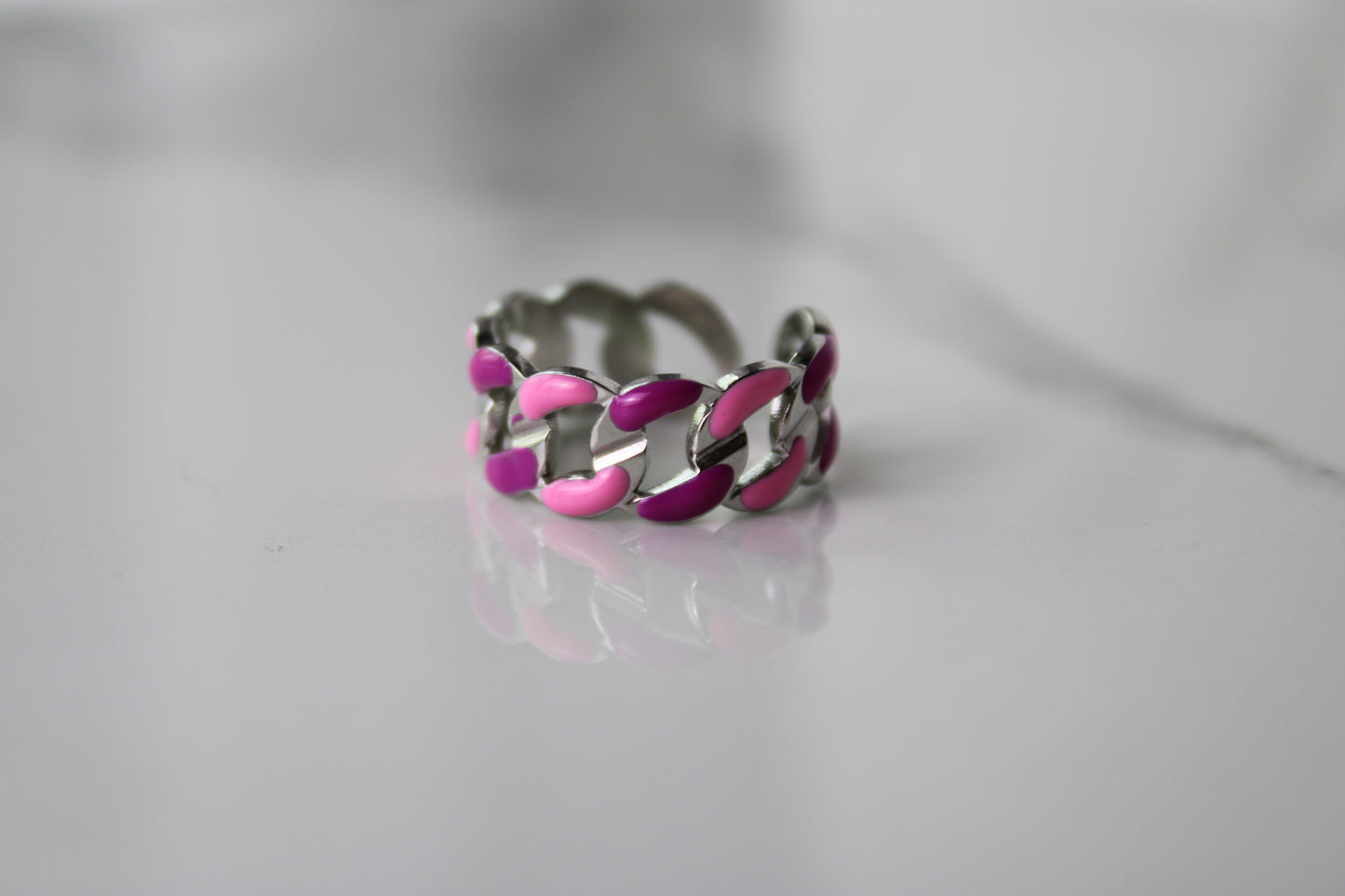 Rainbow Cuban Ring