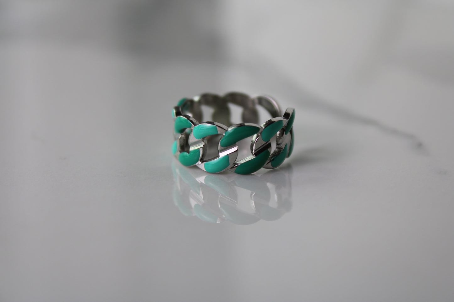 Rainbow Cuban Ring