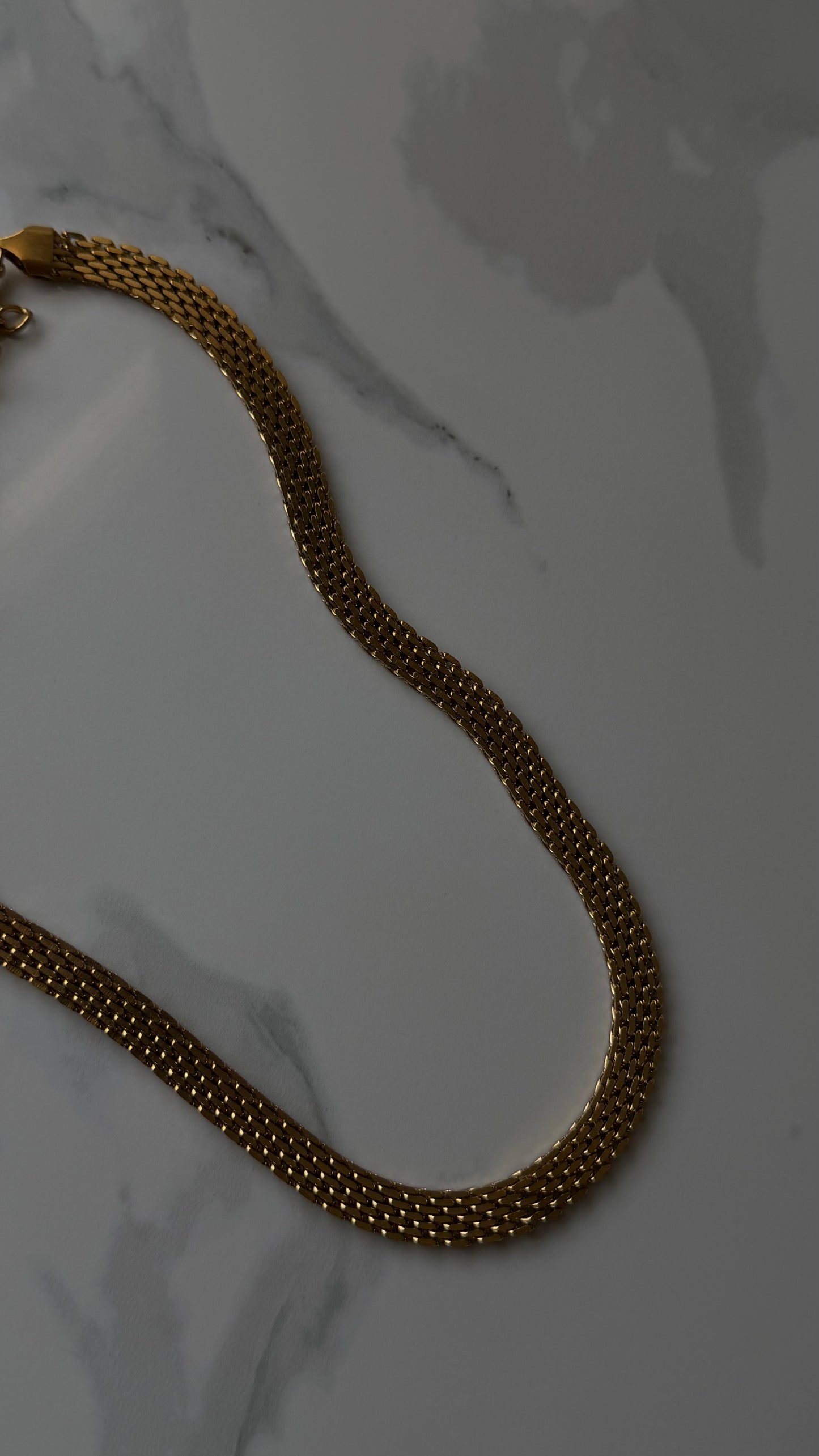 Chunky Mesh Chain Necklace