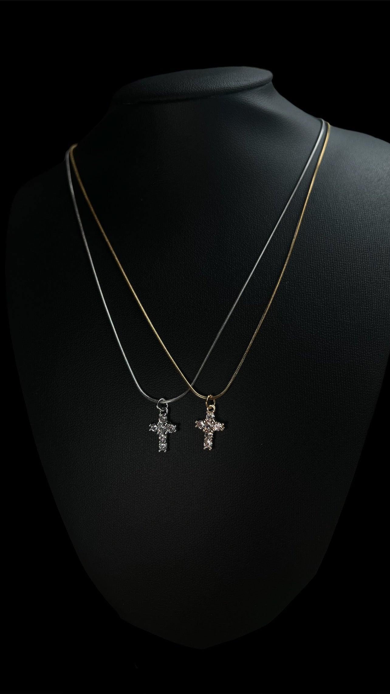Iced Mini Cross Necklace