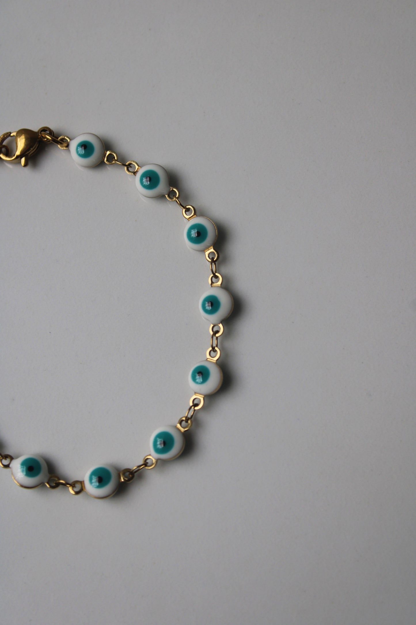Blue Beaded Eye Bracelet