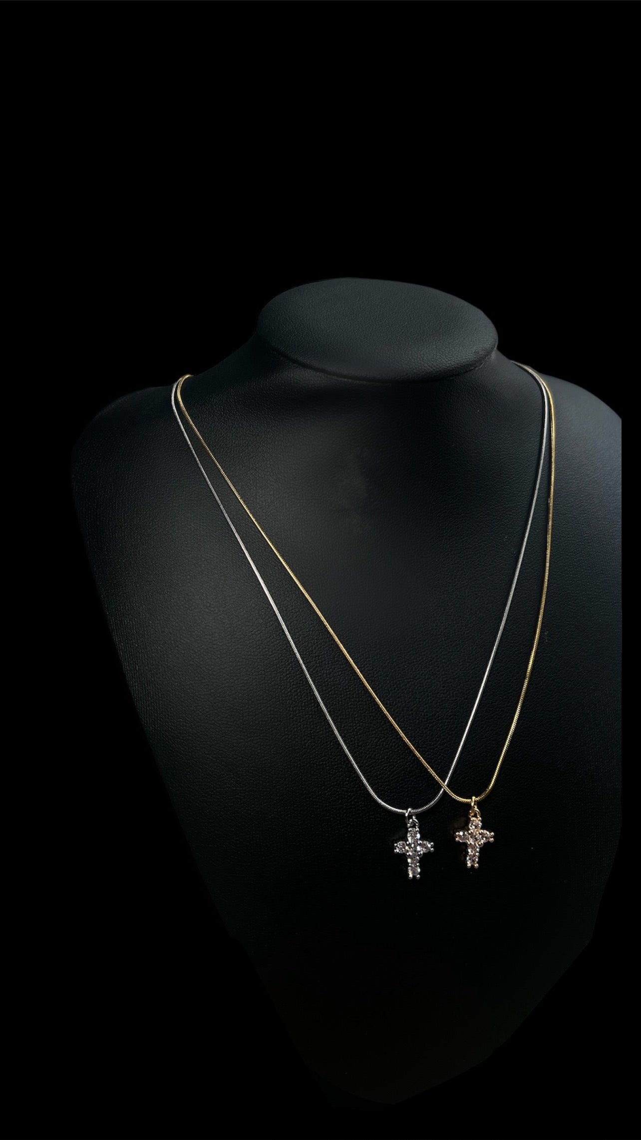 Iced Mini Cross Necklace