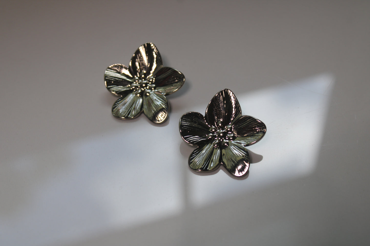 Silver Flower Earrings