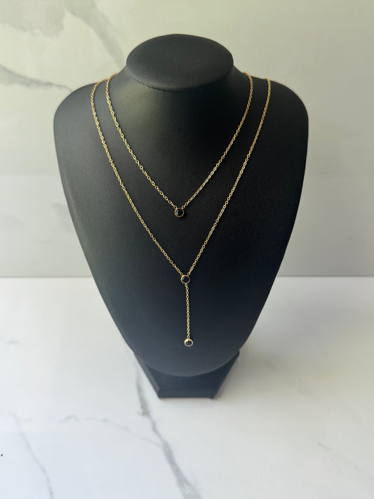 Black Diamond Drip Necklace