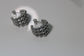 Silver Beaded Hoops