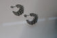Silver Beaded Hoops
