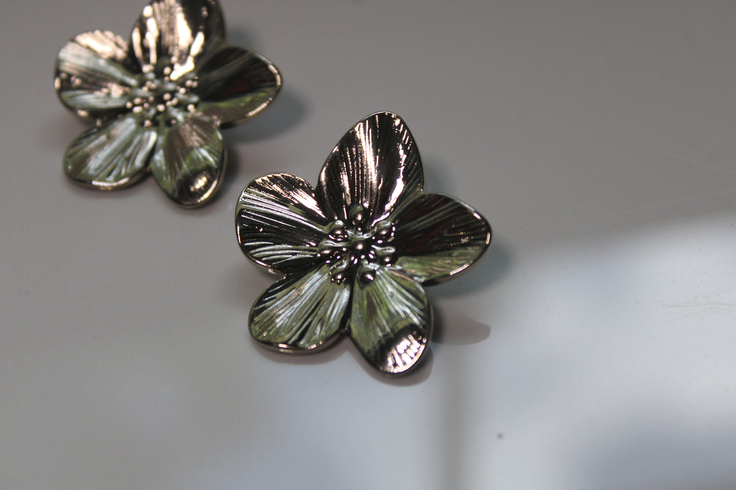 Silver Flower Earrings