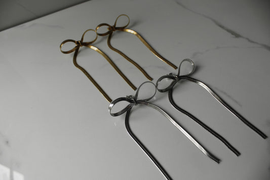 Ribbon Drop Earring