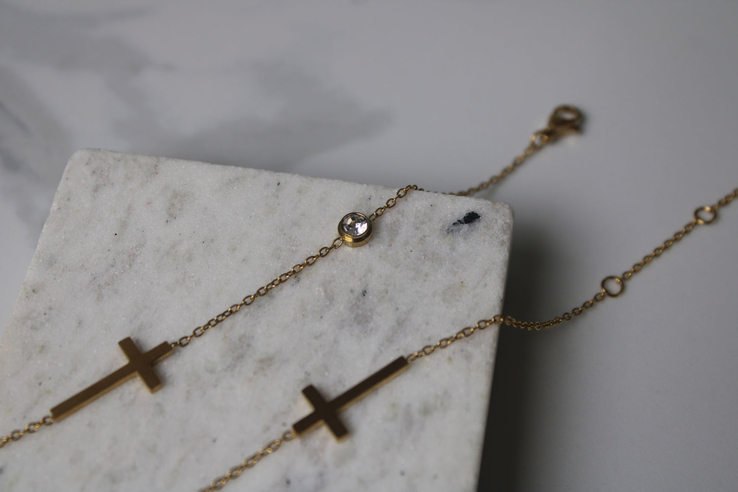 Diamond Cross Bracelet