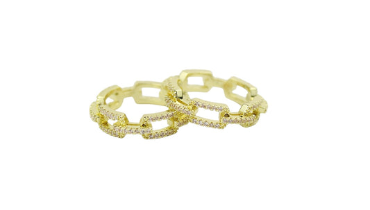 Icy Chain Link Ring