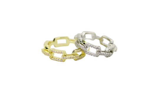 Icy Chain Link Ring
