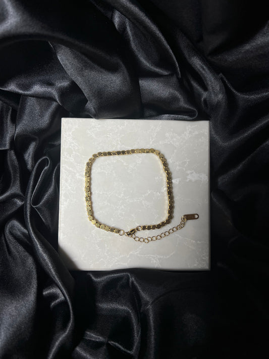 Gold Beaded Chain Bracelet￼
